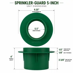 Sprinkler-Guard 5-Inch unit dimensions diagram